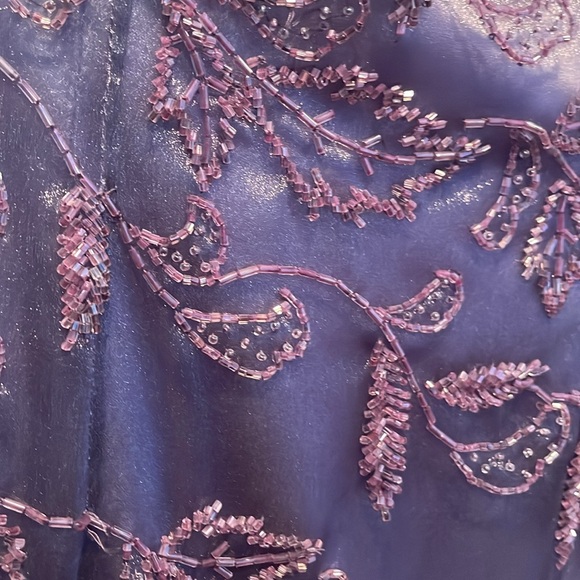 ALYCE Orchid  Evening Gown, size 6 with spaghetti straps. - Picture 4 of 8